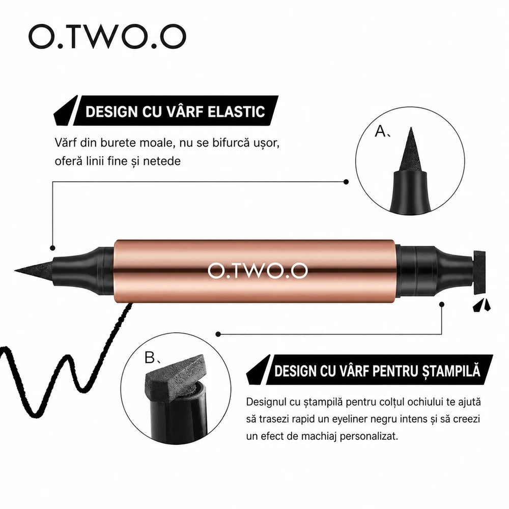 Eyeliner Rezistent la Apă 2 în 1