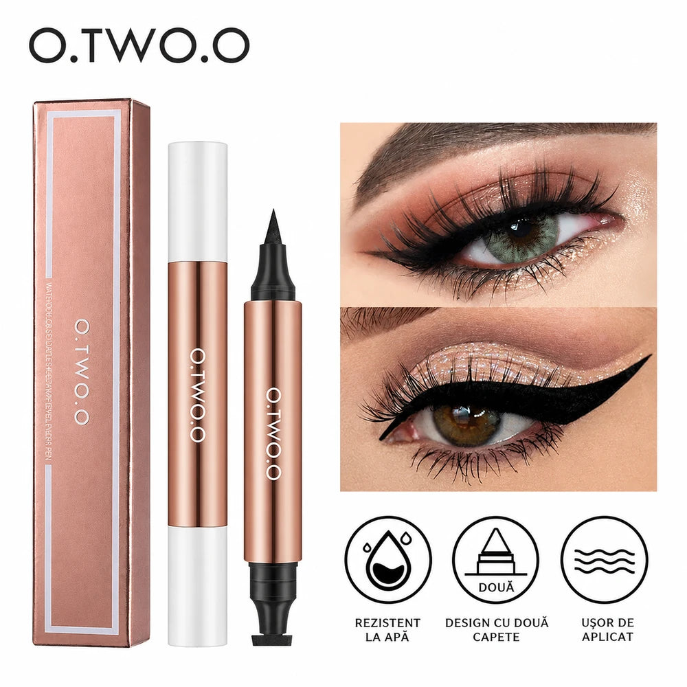 Eyeliner Rezistent la Apă 2 în 1