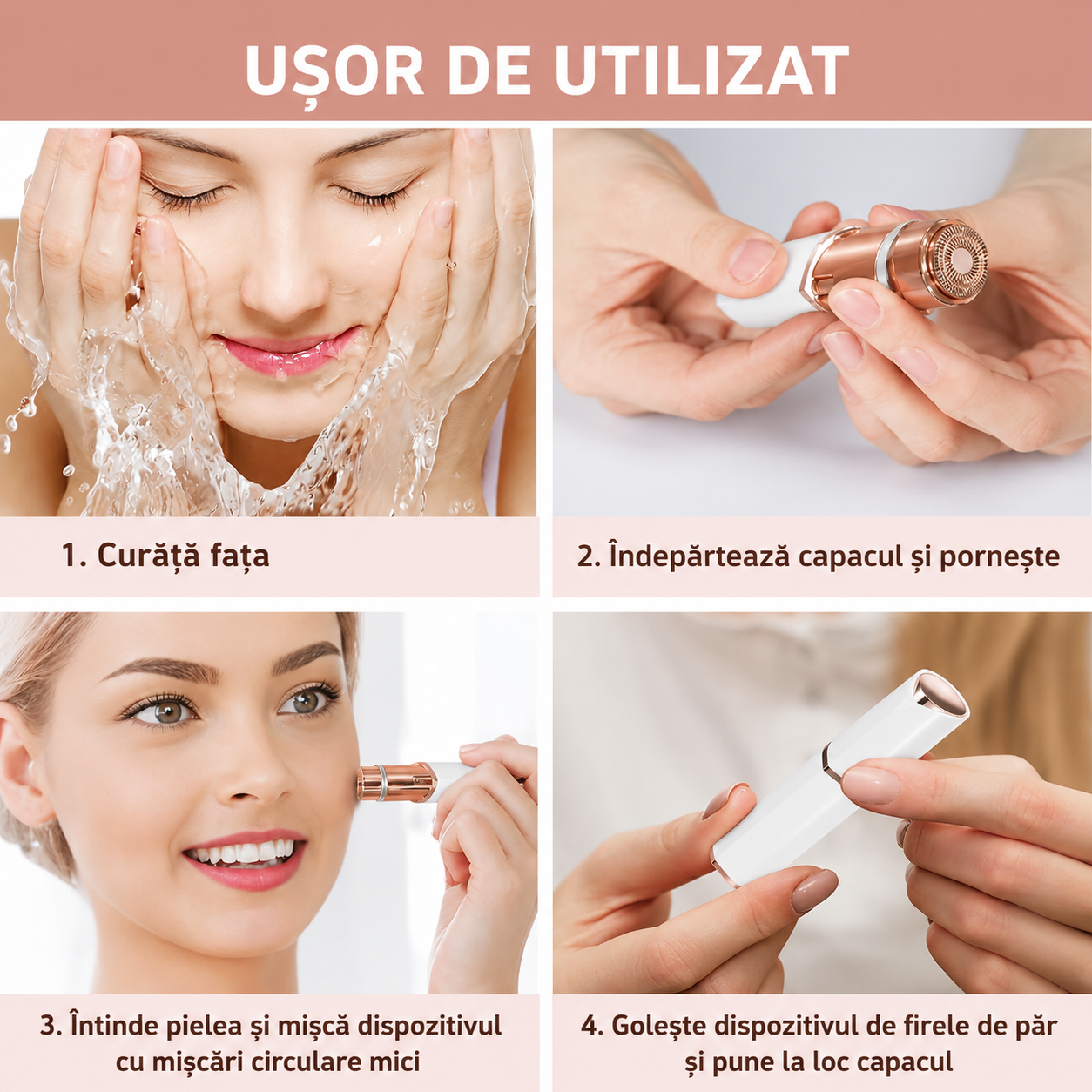 LumiSilk™ – Epilator Facial cu LED