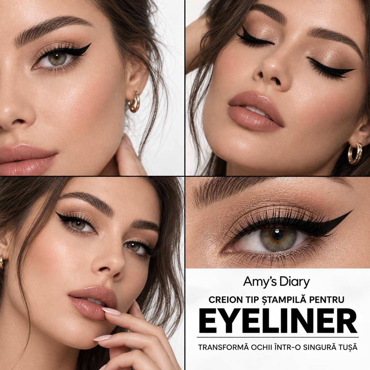 Eyeliner Rezistent la Apă 2 în 1