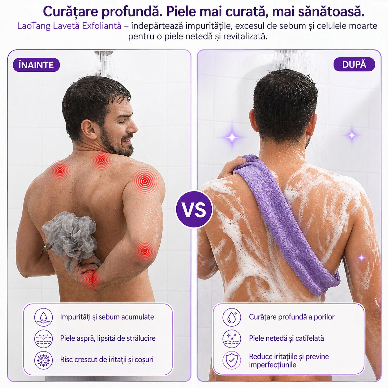 LaoTang - Prosop Exfoliant pentru Duș