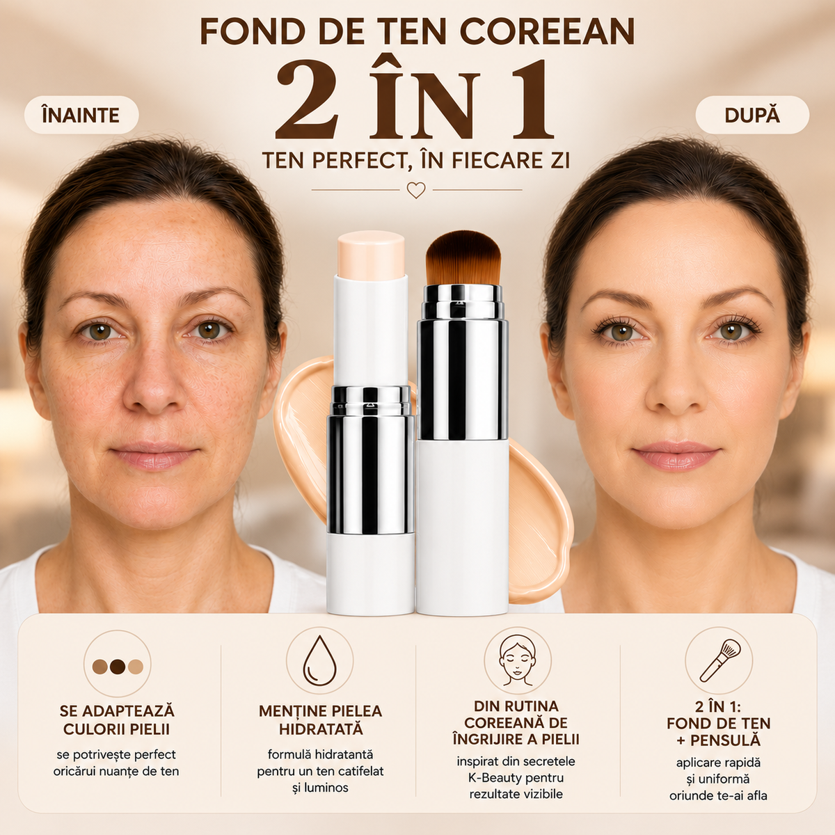Fond de ten coreean - se adaptează tenului tău!